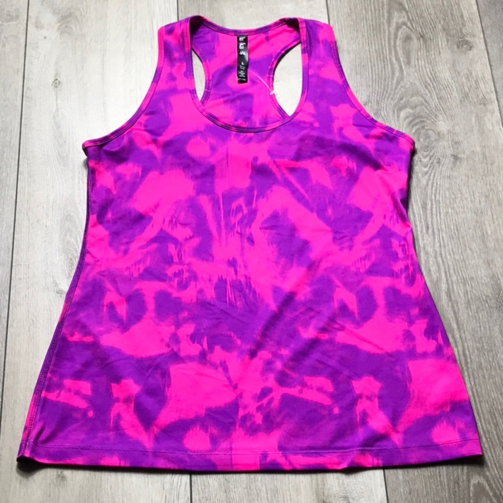 Lukka Pink Sleeveless Athleisure Athletic Yoga Racerback Shirt Size Large